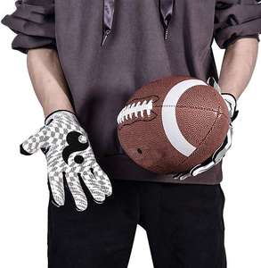ถุงมืออเมริกันฟุตบอลแบบสั่งทำจากผู้ผลิตดีไซน์พลัสไซส์ระบายอากาศได้ดี - Product Image 1