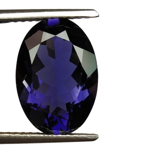 หินไอโอไลต์ธรรมชาติเจียระไนรูปวงรี10X14mm หินอัญมณีแบบเหลี่ยมเพชรพลอยหลวมสำหรับเคลือบธรรมชาติกะรัต - Product Image 4