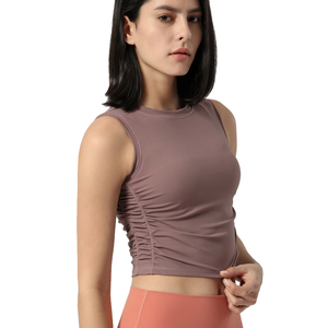 Manufacturer 2022 Gym Fitness Wear Sleeveless Shirts Workout OEM Logo Embroidery Ladies custom women Best tank <b>top</b> - Product Image 1