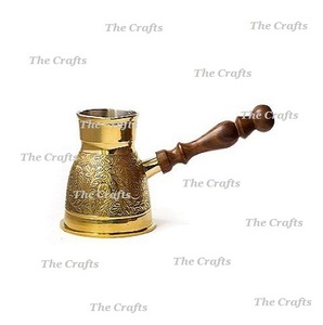Classic Design Gold Polished Coffee <b>Tea</b> Pot With <b>Wooden</b> Handle <b>For</b> Restaurant Hotel And Home Serving <b>Tea</b> Pot - Product Image 3