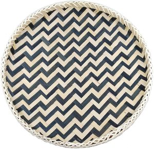 Bandeja decorativa tejida de bambú, decoración artística de pared para el hogar, lista para enviar desde Vietnam, precio directo de fábrica - Product Image 3