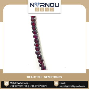 Perles de grenat naturel facettées en gros, provenant d'Inde, qualité supérieure, perles de pierres précieuses en vrac pour la fabrication de bijoux, approvisionnement en gros - Product Image 2