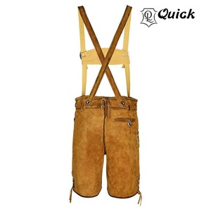 Short de travail bavarois en daim véritable unisexe brodé en cuir taille moyenne en coton pour hommes Lederhosen automne saison taille pour hommes - Product Image 2