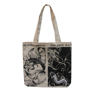 High Quality Custom Logo 100% Eco-friendly Silk Screen Printed Geometric Pattern <b>Canvas</b> <b>Tote</b> Bag FairTrade Cotton Shopping Bag - Product Image 4