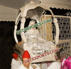 Doli de Boda India Maharani, Palki Abierta Plateada para Boda, Doli para Boda Hindú, Precio de Fábrica, Decoración para Eventos en Australia - Product Image 2