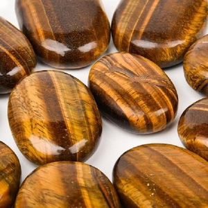 Hermosa piedra de Palma de ojo de tigre pulida Natural | Piedra de masaje de cristal curativo | Piedra preciosa de energía de bolsillo - Product Image 3