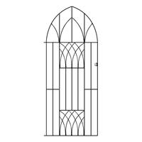 Puerta de Metal de hierro forjado para exteriores, nuevo diseño hecho a mano, proveedor de puerta de arco de Metal de hierro