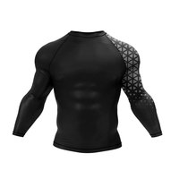 Rashguard d'été pour homme à manches courtes, respirant, antibactérien, séchage rapide, imprimé sur mesure, multicolore, sublimation intégrale, logo MMA