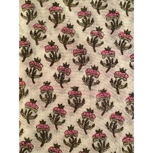 Bloque de mano impreso tela India ligera suave algodón estampado Floral para ropa de mujer decoración del hogar cortinas cubiertas para niños - Product Image 1