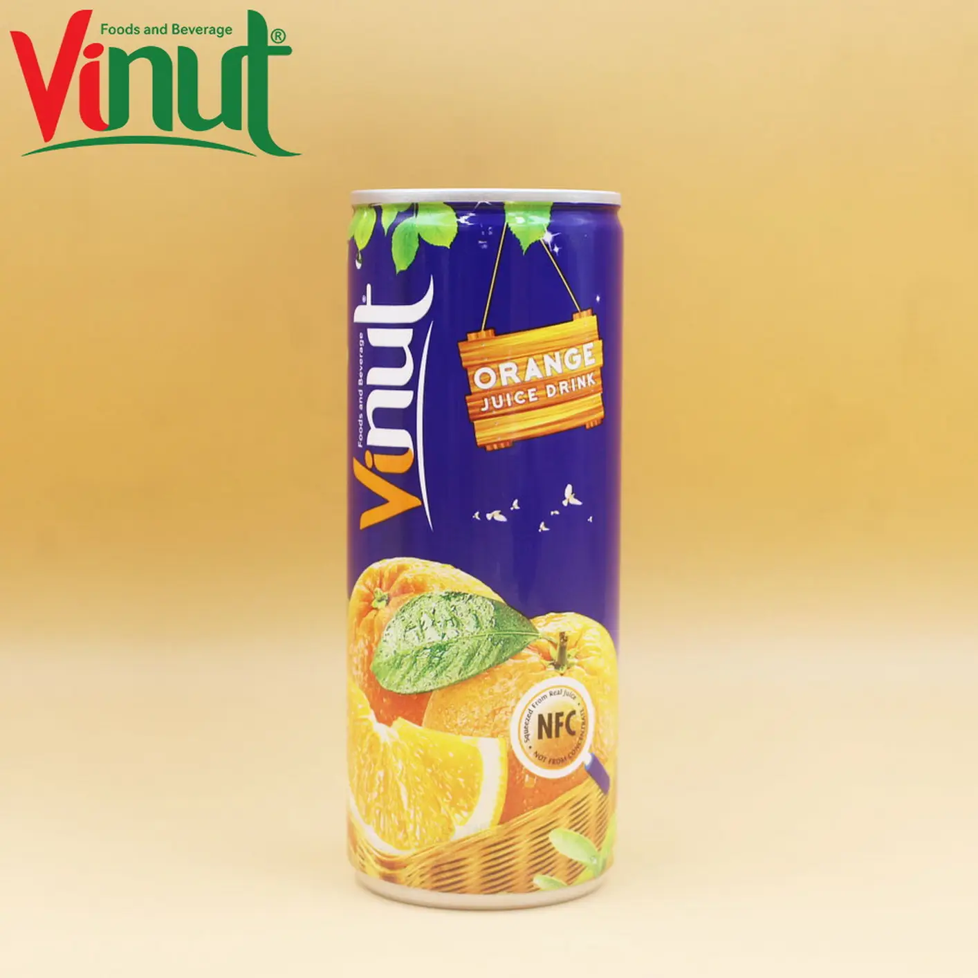 250ml VINUT Can (Tinned) Original Taste Orange Juice Suppliers And Manufacturers Formula customization Short Lead time