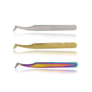 Pinzas de pestañas postizas de volumen 3D 5D 6D de acero inoxidable alemán de arcoíris Multicolor de alta precisión, Punta puntiaguda ecológica - Product Image 4