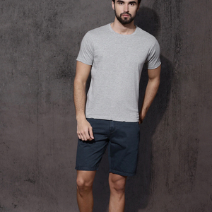 Men's Summer Solid Spandex/Polyester Quick Dry Anti-wrinkle <b>Elastic</b> <b>Waist</b> Casual <b>Chino</b> <b>Shorts</b> for Young Men - Product Image 4
