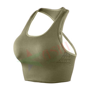 Soutien-gorge de sport pour femmes XL Fitness Logo personnalisé léger haut souple vêtements de sport débardeurs Yoga course Style Sexy doublure en Spandex Plus - Product Image 1