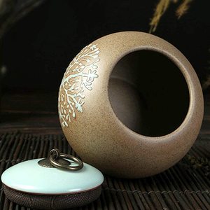 Urna Funeraria Estilo Americano SOULURNS para Cenizas Humanas y de Mascotas, Diseño Pintado a Mano del Árbol de la Vida en Color Marrón - Product Image 2