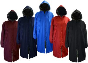 Parka de bain à capuche doublée 100 % coton pour femme avec col brodé, équipement de natation sportif pour enfants, idéal pour les tenues décontractées estivales - Product Image 6