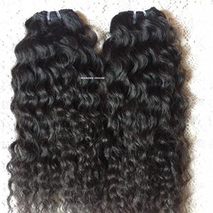 Vente en gros de cheveux de temple de chennai les plus vendus, vendeur de cheveux humains à cuticules alignées extension de qualité supérieure cheveux bouclés de temple indien bricolage - Product Image 1