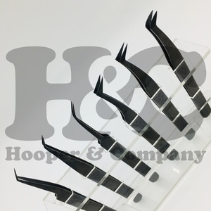 Pince à épiler d'extension de cils durable de haute qualité avec poignée en étoile Logo pointe pointue pince à épiler faite à la main pince à épiler en vison - Product Image 3