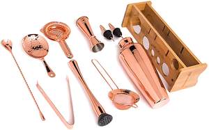 ชุดเชคเกอร์ค็อกเทลอะคริลิค King International Custom ขนาด 550 มล. พร้อมขาตั้งทองแดง อุปกรณ์ผสมเครื่องดื่มสำหรับบาร์ที่บ้าน วัสดุโลหะ - Product Image 5