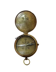 Nautical Antiqued Brass Poem Compass Dollond Marine Antiques Royal Navy London Compass 1920 Vintage Pocket Compass Gift Item
