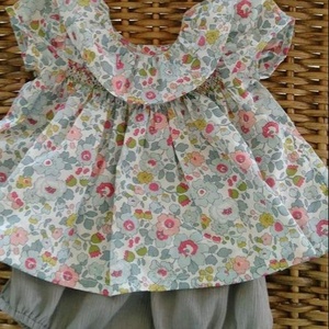 Imprimé mignon bébé fumé à la main belle robe 2 pièces-2023 - Product Image 1