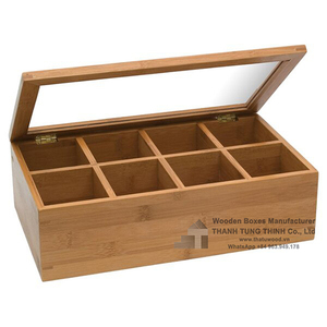 Caja de té de madera hecha a mano, elegante, de alta calidad, WhatsApp + 84 937 545 579 - Product Image 1