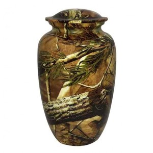 Urna de cremación de cenizas funerarias humanas para adultos de estilo americano/europeo, rama de pino Como, Metal conmemorativo para almacenamiento para servicios conmemorativos - Product Image 2