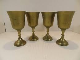 แก้วไวน์ทองเหลืองคลาสสิก สลักลายด้วยมือ ถ้วยโลหะวินเทจ แก้วน้ำหรูหรา อุปกรณ์บาร์ ภาชนะเครื่องดื่ม ของตกแต่งโต๊ะงานแต่งงาน - Product Image 3