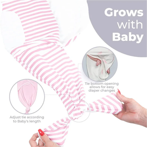 Original Knotted Tie Bottom Adjustable <b>Swaddle</b> Wrap 100% Organic Cotton Full Custom <b>Swaddle</b> Wrap at Factory Price - Product Image 3