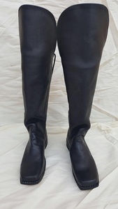 รองเท้าบูทยาวสูงทำจากหนังแท้แท้ทำด้วยมือ - Product Image 5