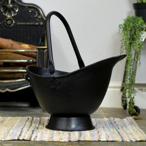 Seau à charbon de cendres enduit de poudre d'orange vibrant avec poignée portable, parfait pour le jardinage élégant et les outils d'intérieur et d'extérieur - Product Image 5