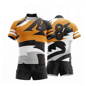 Maillot de rugby en polyester par sublimation, uniforme de football, personnalisé, vente en gros, - Product Image 4