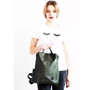 2021 new design girls <b>Backpack</b> bag genuine Leather <b>college</b> Schoolbag Ladies Shoulder bag high quality custom logo - Product Image 3