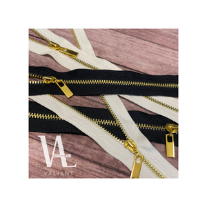 Fermeture éclair en or brillant, longueur et motifs personnalisés, vente en gros #3, 100 pièces - Product Image 2