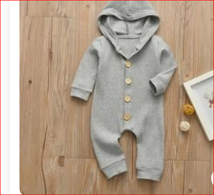 Grenouillère pour bébé en coton biologique 5 élasthanne tricotée sans taches combinaison à fermeture éclair double sens barboteuse à manches longues - Product Image 2