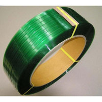 Rouleaux de sangles multi-brins durables et écologiques en PET/Polyester, épaisseur 0,5-1,5 mm, vert/noir, pour emballage manuel, usage moyen à lourd, pour pavés