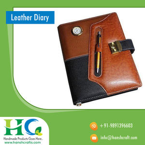 Vintage Leather Diary Handmade Paper <b>Notebook</b> with Metal Lock (6X4-inch, Brown) - Product Image 3