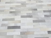 Waschbarer, Fleckenresistenter, Langlebiger, Moderner, Wendbarer, Rutschfester, Bestickter Designer-Leder-Bodenteppich