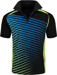 Polo de sublimación de alta calidad, camisa de diseño de uniforme de oficina, 100% poliéster, bajo pedido - Product Image 3