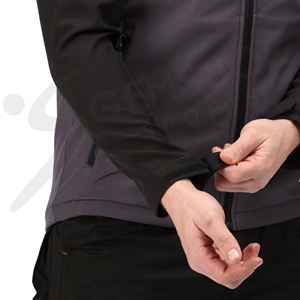 New Arrival <b>Men's</b> Breathable Softshell Jacket Grey Black <b>Hooded</b> Stand Collar Waterproof Windproof Outdoor Lightweight Zipper - Product Image 6