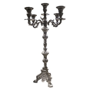 Candélabre en métal plaqué or Meilleure vente Bougeoir décoratif de luxe fait main bougeoir en métal élégant indien - Product Image 4