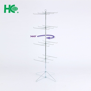 Présentoir de sol en fil métallique rotatif à 4 niveaux Magasin efficace pour présentoir de produits - Product Image 2