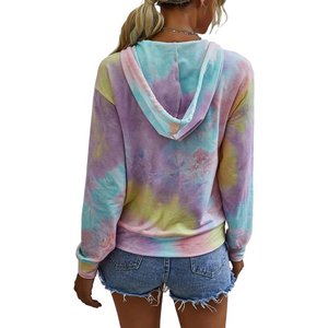 Sudadera con Capucha Tie-Dye 2026, Ligera, Delgada, Deportiva, con Cierre - Product Image 4