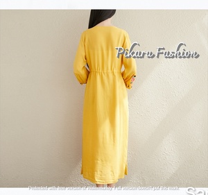 Robes en dentelle à manches longues brodées pour femme, vêtements tendance, été - Product Image 5