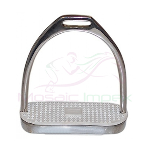 Mosaic Impex Dos colores Estribos para caballos Estribos Fillis de acero inoxidable con almohadilla de goma para carreras de caballos fabricados en Pakistán - Product Image 3