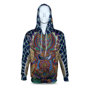 Sweat-shirts à capuche zippés en molleton écologique de haute qualité avec impression et broderie personnalisées pour hommes – Vêtements de sport en gros pour l'hiver - Product Image 3