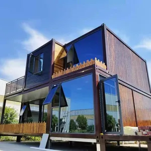 easy install steel frame prefabrik aluminum glass 3 rooms tiny homes plan foldabele office economic dome movable house prefabric