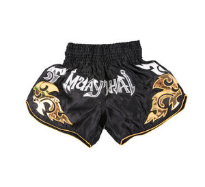 Pantalones cortos tailandeses de secado rápido más vendidos, Unisex, logotipo personalizado, colores, ropa de artes marciales, ropa deportiva, diseño de poliéster, entrenamiento de MMA, OEM - Product Image 2