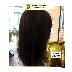 No PPD Herbal Dark Brown Henna Powder <b>Semi</b>-<b>Permanent</b> Natural Chemical Free <b>Hair</b> <b>Dye</b> - Product Image 5