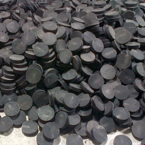 Buffalo Horn Blank Black Button for Garment - Product Image 1