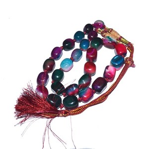 Oval Agate Beads Line | Healing Gemstone Beaded Strand - Product Image 1